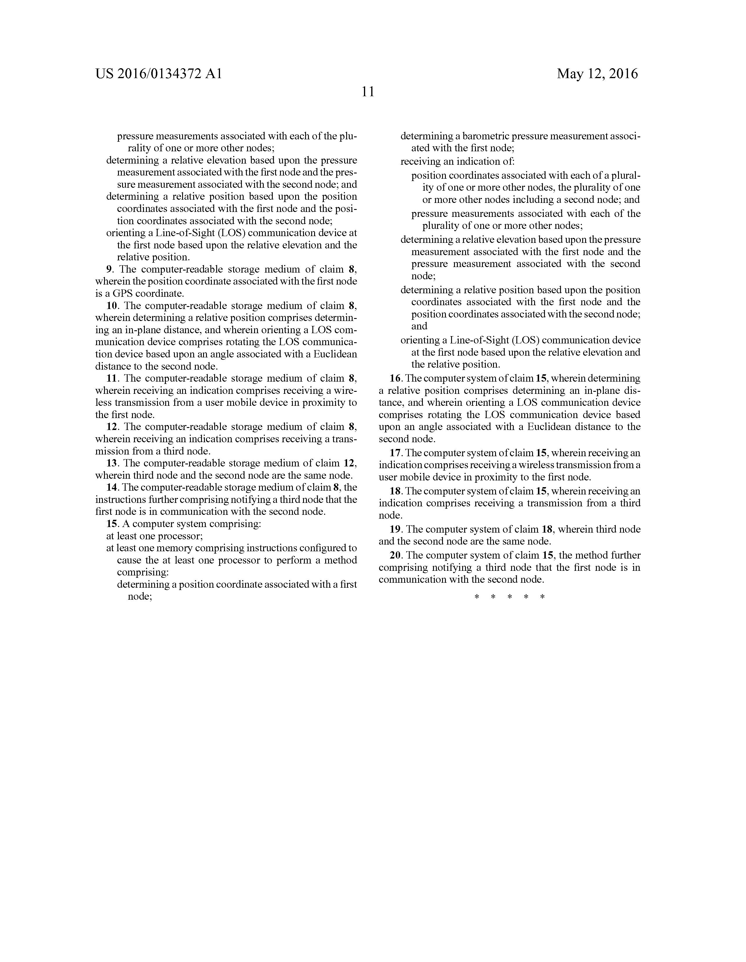 US20160134372A1 DEPLOYING LINE-OF-SIGHT COMMUNICATIONS NETWORKS